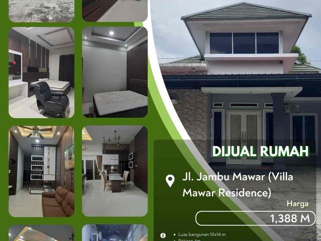 Dijual Rumah Mewah Jalan Jambu Mawar Pekanbaru Kota!