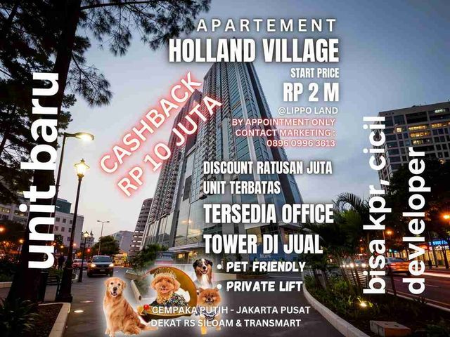 Pet Friendly Apartemen Cempaka Putih Jakarta Pusat Unit Baru Bisa Kpr Private Lift Holland Village