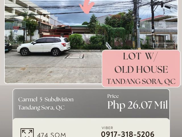 Lot w/ Old House, Tandang Sora, QC