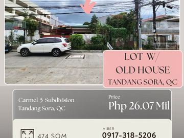 Lot w/ Old House, Tandang Sora, QC
