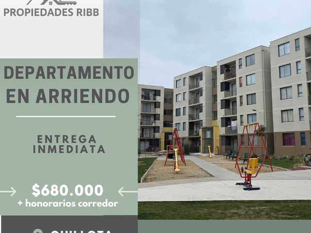 Arriendo Departamento Amoblado a pasos del Centro de Quillota