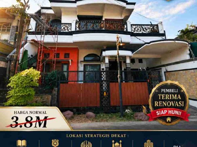 RUMAH MINIMALIS CANTIK 2 LANTAI DIJUAL DEKAT AL-HIKMAH LOKASI DI KEBONSARI ELVEKA KEC GAYUNGAN