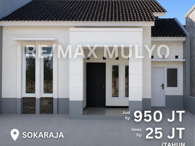 Dijual dan Disewakan Rumah Minimalis Siap Huni dekat Pusat Perbelanjaan Area Sokaraja