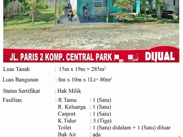 beli tanah bonus rumah di Paris 2