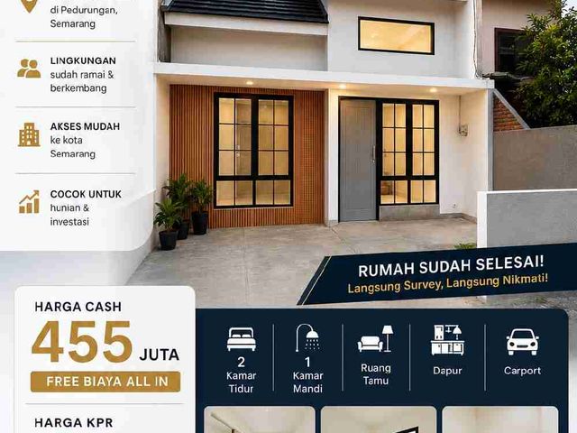 hunian siap pakai sudah dibangun