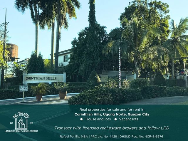 House & Lot for Sale in Corinthian Hills Quezon City | Lots & Rentals Available