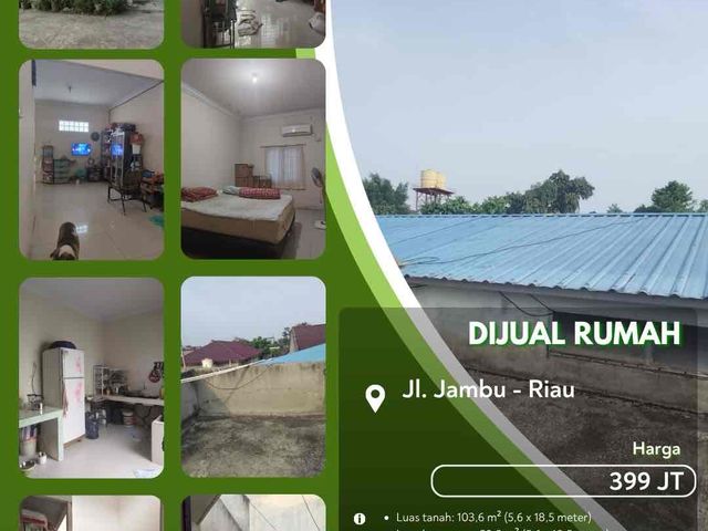 Dijual Rumah Jalan Jambu Riau Pekanbaru Kota!