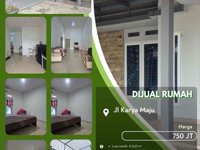 Dijual Rumah Siap Pakai Daerah Karya Maju Pekanbaru Kota!