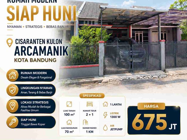 Rumah minimalis 600 Jutaan di Cisaranten Kulon Arcamanik, Kota Bandung