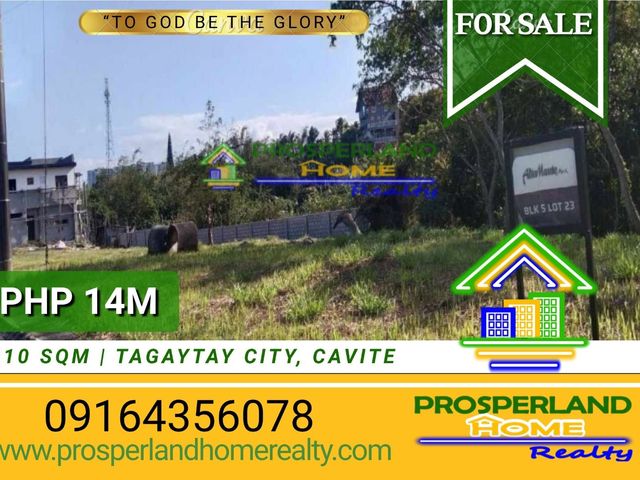 PRIME RESIDENTIAL LOT FOR SALE IN TAGAYTAY CITY, CAVITE