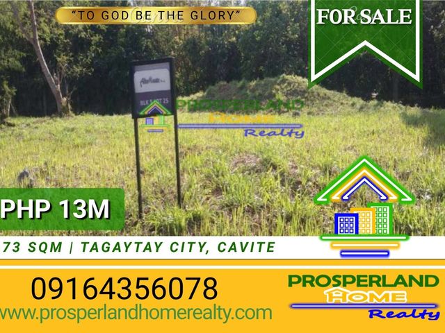 PRIME RESIDENTIAL LOT FOR SALE IN TAGAYTAY CITY