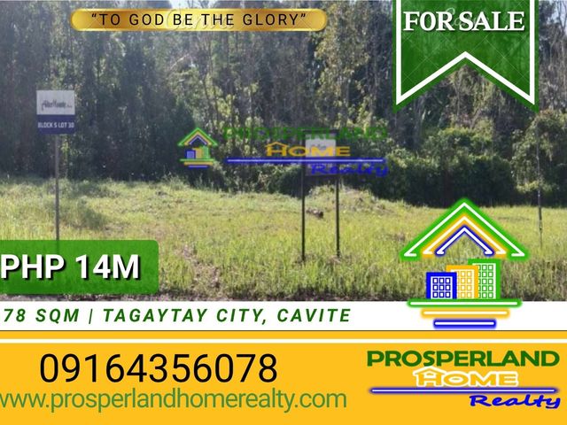 PRIME RESIDENTIAL LOT FOR SALE IN TAGAYTAY CITY