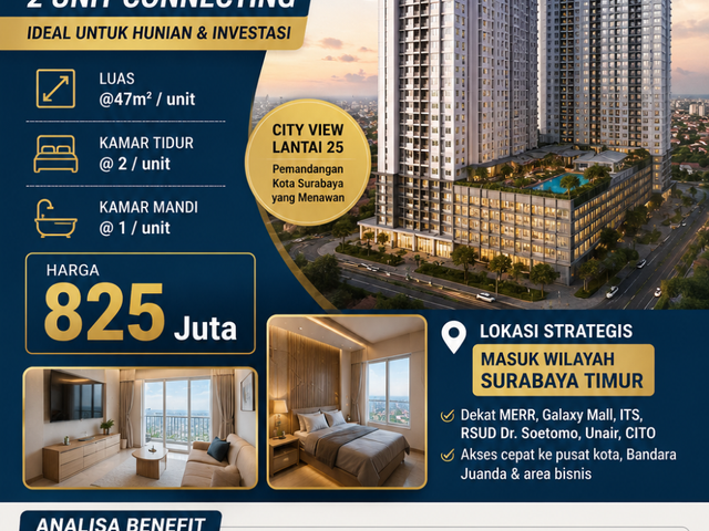 🏙️ DIJUAL APARTEMEN GUNAWANGSA MERR – SURABAYA TIMUR