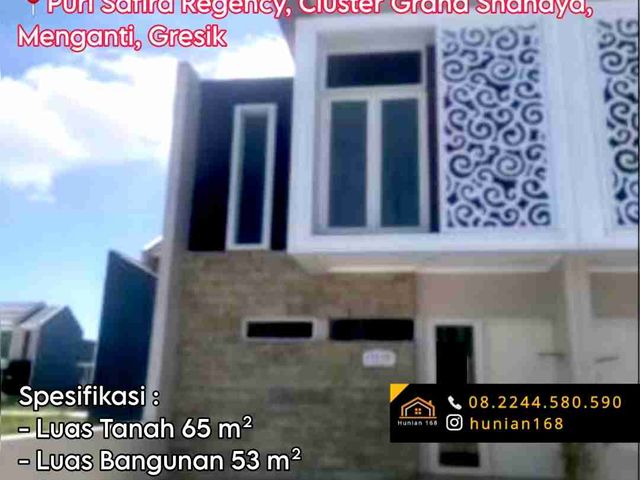 Rumah Perumahan Puri Safira Regency Cluster Grand Shanaya Menganti Gresik Surabaya Bringkang Greenland Hulaan Permai