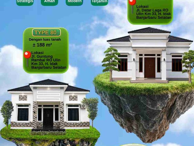 RUMAH MEWAH SIAP BANGUN DI BANJARBARU KALSEL DI H. IDAK
