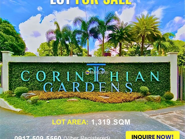 Good Buy!! 1,319 Sqm Vacant Lot in Corinthian Gardens - Negotiable