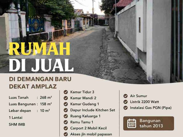 Rumah Dijual Demangan Baru Dekat Ambarukmo Plaza, SHM, Akses Mobil Papasan