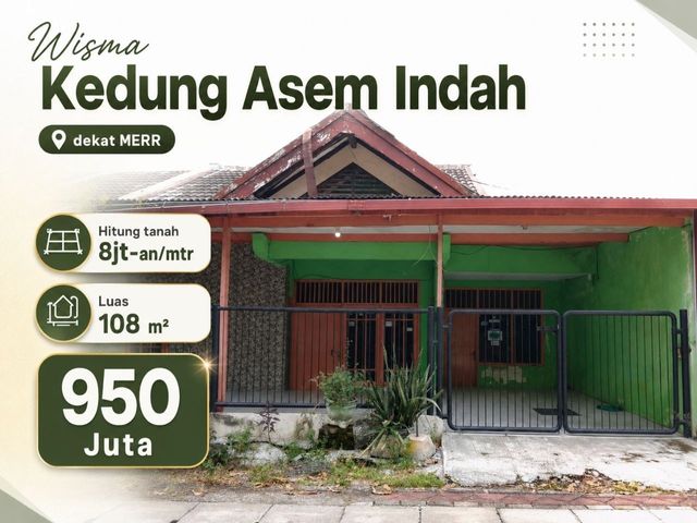 Rumah Wisma Kedung Asem dekat MERR, One gate system Anti banjir