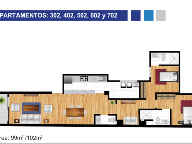 Lindo y amplio departamento de estreno Piso 6 - Edificio Concepto Europeo