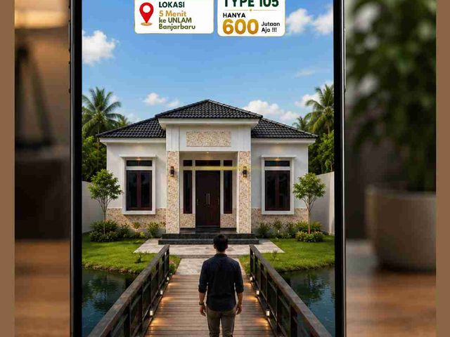 RUMAH MEWAH SIAP BANGUN TYPE 105 DI BANJARBARU KALSEL