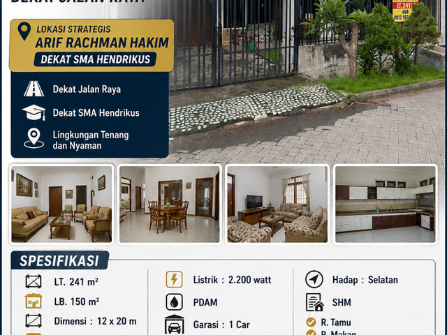 🏡 DIJUAL RUMAH 1½ LANTAI – LOKASI STRATEGIS ARIF RACHMAN HAKIM, SURABAYA 🏡