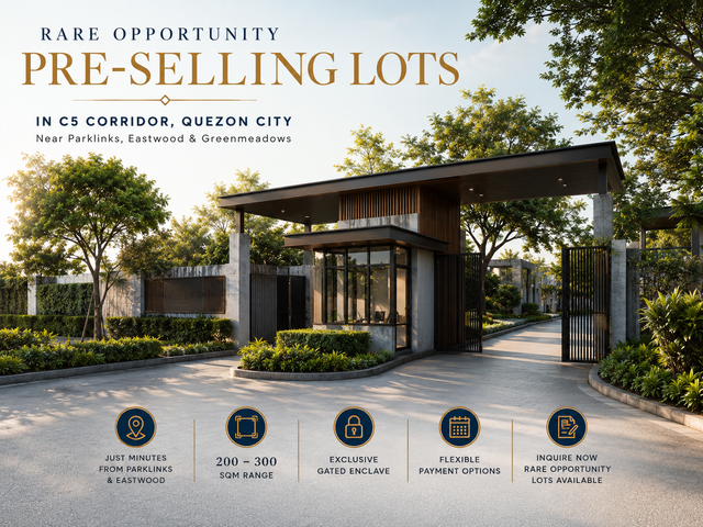 Lot for Sale C5 Quezon City Near Eastwood, Bridgetowne