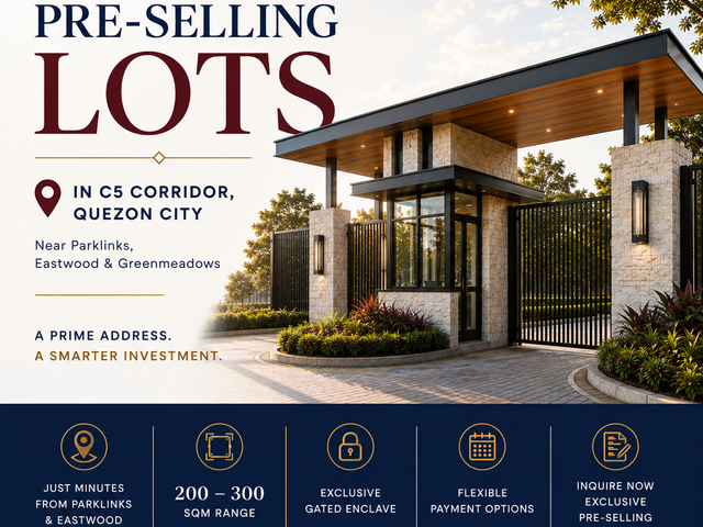 Exclusive Gated Community Offering Limited Pre-Selling Residential Lots