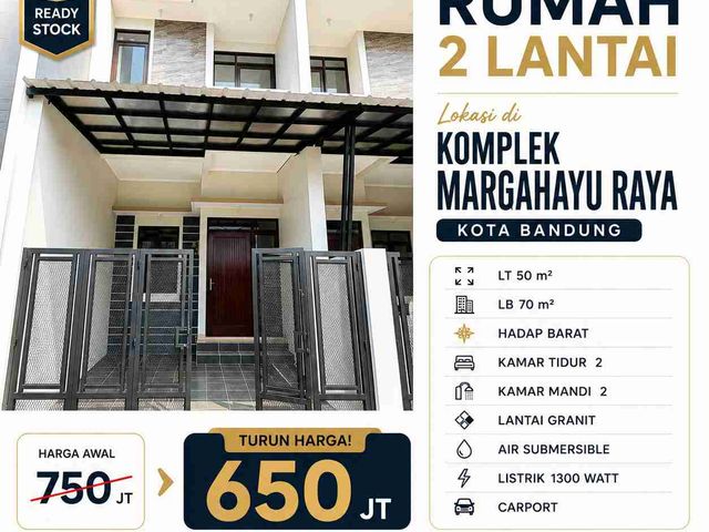 Rumah baru 600 Jutaan di Margahayu Raya, Kota Bandung