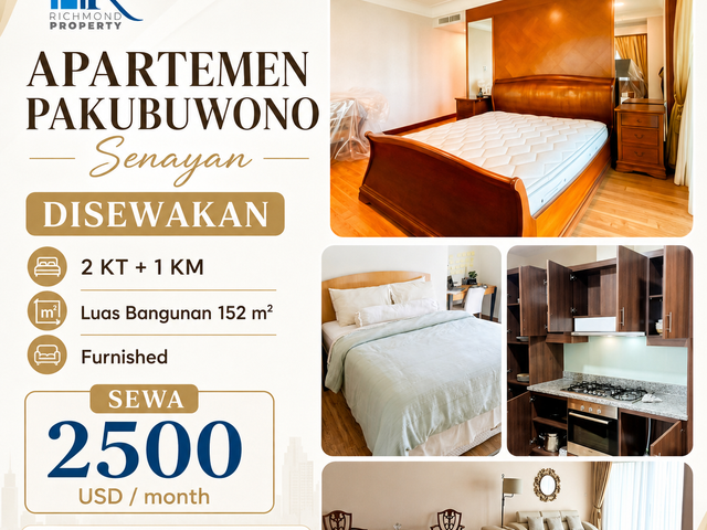 Pakubuwono Residence 152 sqm 2 Bedroom for Rent - USD 2,500/Month
