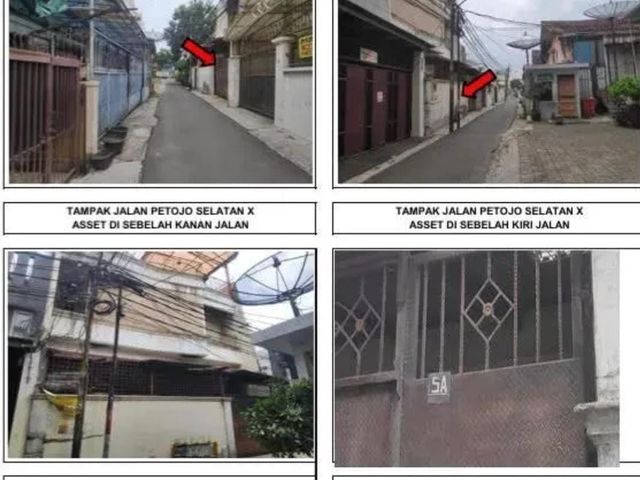 DIJUAL RUMAH TINGGAL PETOJO SELATAN JAKARTA PUSAT VIA LELANG
