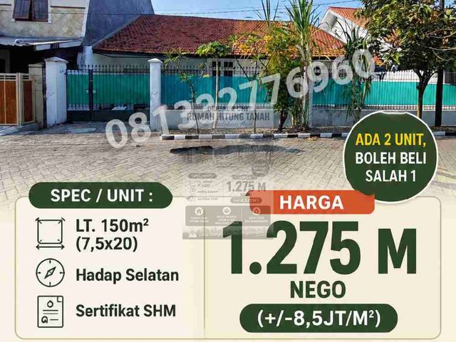 Dijual 2 unit rumah hitung tanah di Medokan Ayu
