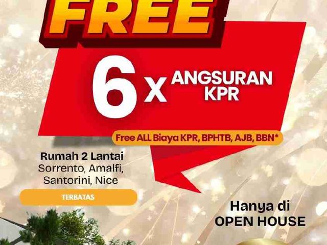 beli rmh gratis angsuran 6x dan bnyak promo menarik lainya.... kini beli rmh JD kenyataan...