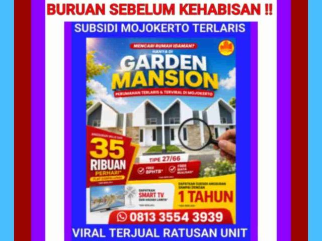 perum subsidi mojokerto terlaris garden mansion