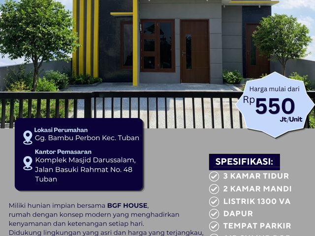BGF HOUSE – Hunian Nyaman dengan Lokasi Strategis, Cocok untuk Keluarga
