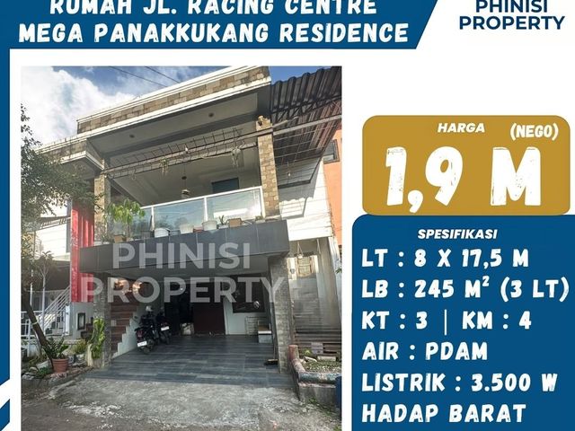 Dijual Rumah – Jl. Racing Centre, Mega Panakkukang Residence