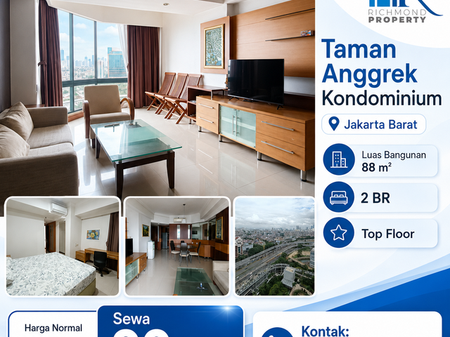 Kondominium Taman Anggrek 88m² Siap Huni - Di Bawah Harga Pasaran