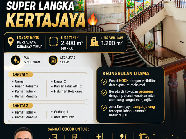 🔥 *COMMERCIAL LAND SUPER LANGKA DI KERTAJAYA, SURABAYA TIMUR* 🔥