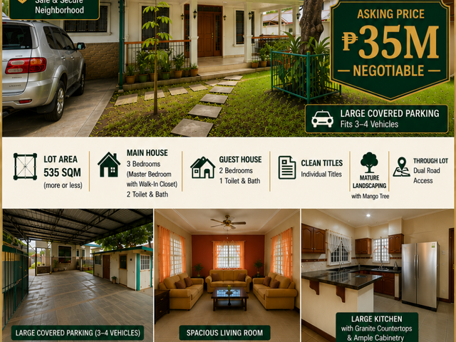 Executive Family Compound for Sale | Through Lot | 535 sqm | Parang, Marikina City | ₱35M Negotiable