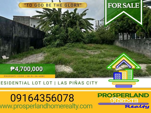 FOR SALE: RESIDENTIAL LOT IN LAS PIÑAS CI