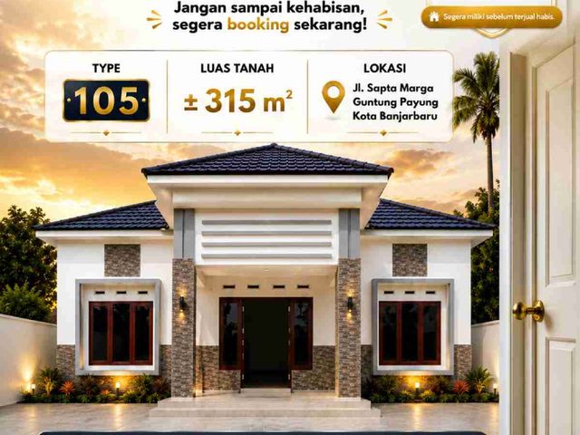 RUMAH MEWAH SIAP BANGUN DI LOKASI STRATEGIS DI TENGAH KOTA BANJARBARU KALSEL