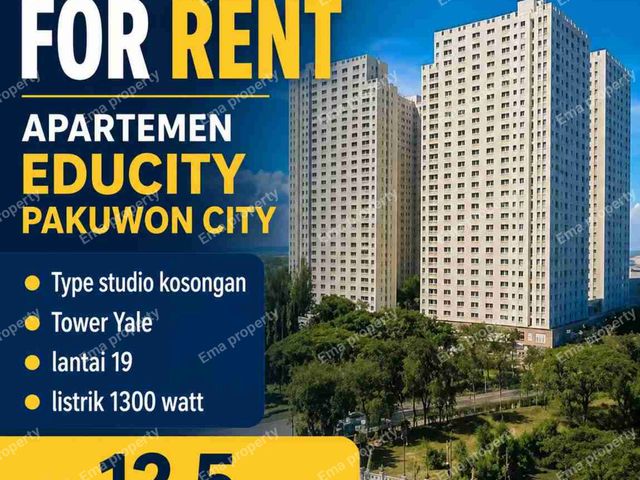Disewakan murah apartemen Educit banyak pilihan .. start rp. 20 juta/th