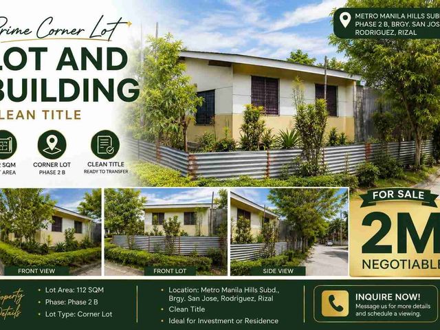 House & Lot for Sale Corner lot Montalban Rizal