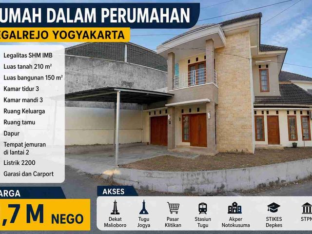 rumah dalam perumahan tegalrejo yogyakarta