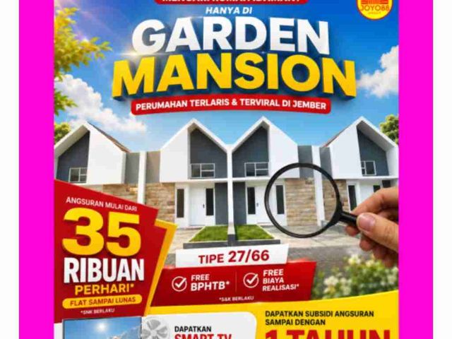 perumahan mojokerto subsidi terlaris viral garden mansion