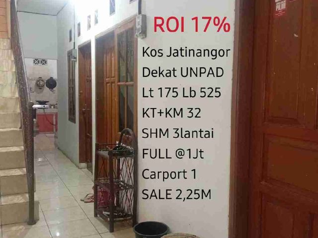 Kos Jatinangor dekat UNPAD dengan ROI 17%