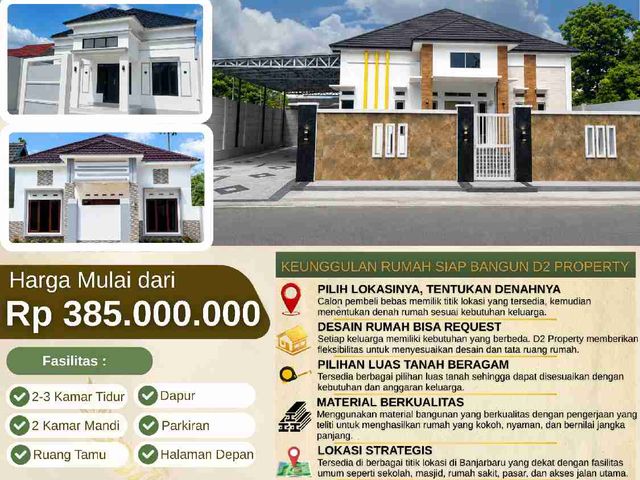 MENYEDIAKAN RUMAH MEWAH SIAP BANGUN MULAI TYPE 70 - 300