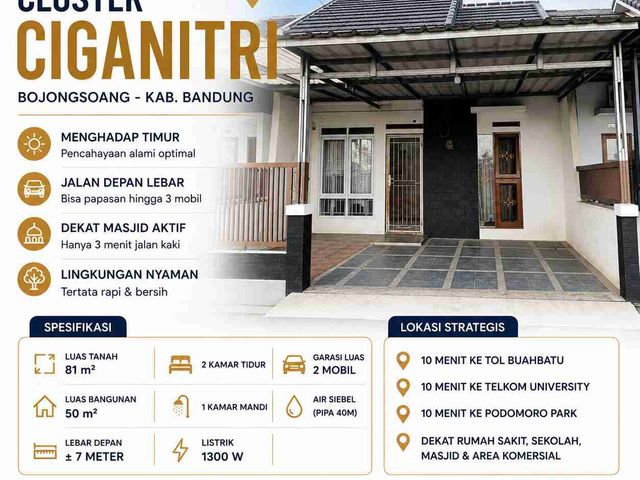 Rumah 500 Jutaan di Ciganitri, Bojongsoang