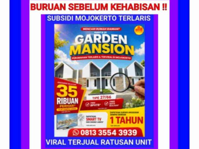 rumah mojokerto garden mansion subsidi terlaris viral