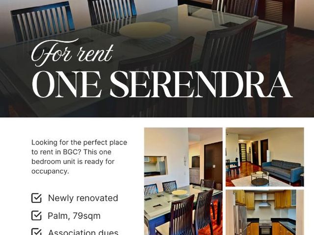 One Serendra BGC 1BR Unit