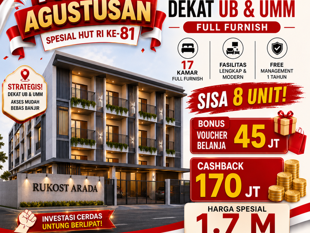 Rumah Kost di Merjosari Malang Dekat UMM dan UB